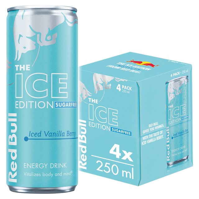 Red Bull Energy Drink Sugar Free Ice Edition Iced Vanilla Berry