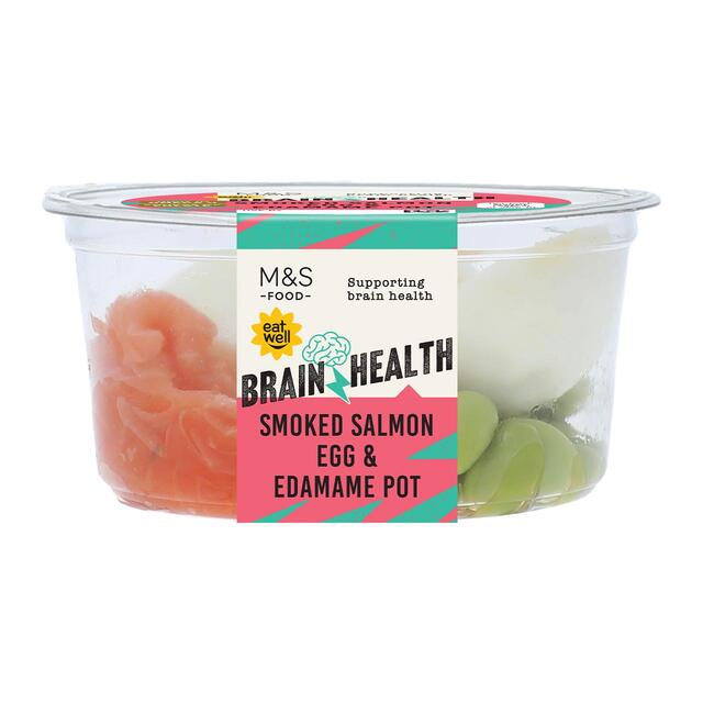 M&S Brain Food Smoked Salmon Egg & Edamame Pot thumbnail 2