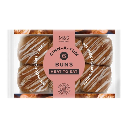 M&S 6 Cinn-a-yum Cinnamon buns