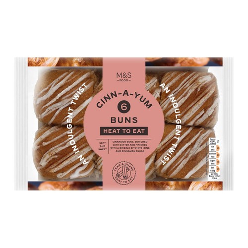 M&S 6 Cinn-a-yum Cinnamon buns thumbnail 3