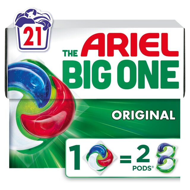 Ariel The Big One Original Washing Liquid Pods 21 washes