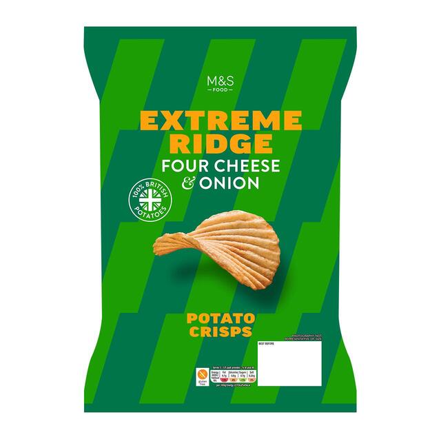 M&S Four Cheese & Onion Extreme Ridge Cut Crisps thumbnail 2
