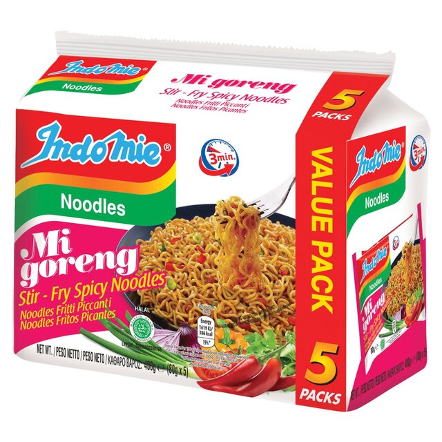 Indomie Instant Noodles Mi Goreng Hot & Spicy (Pedas)