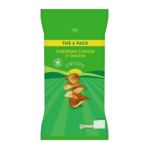 M&S Cheddar Cheese & Onion Crisps Multipack thumbnail 2