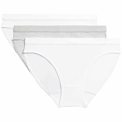 M&S Girls Cotton Stretch Knickers, 3 Pack, 7-8 Years, White Mix