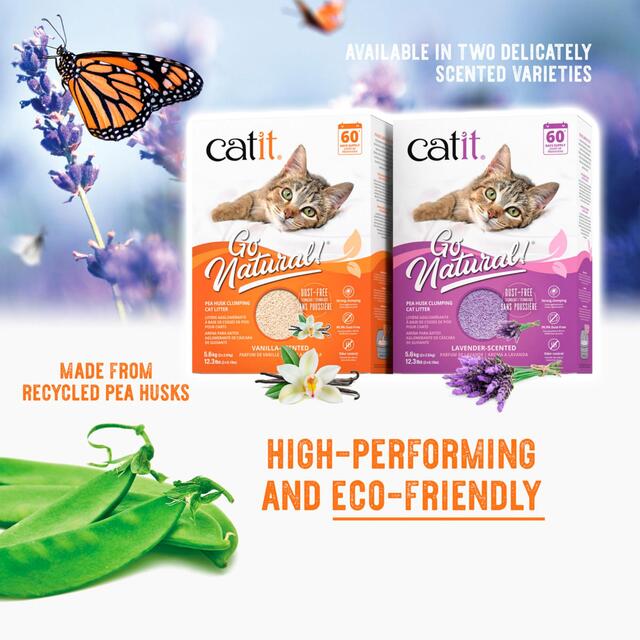 Catit Go Natural Pea Husk Litter, Lavender thumbnail 8