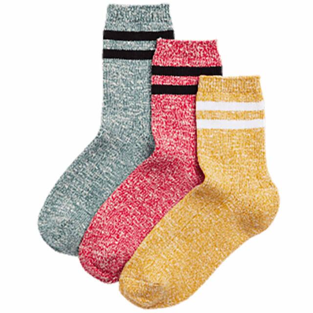 M&S Boys Space Dye Socks, 3 Pack, Size 12-3.5 Large