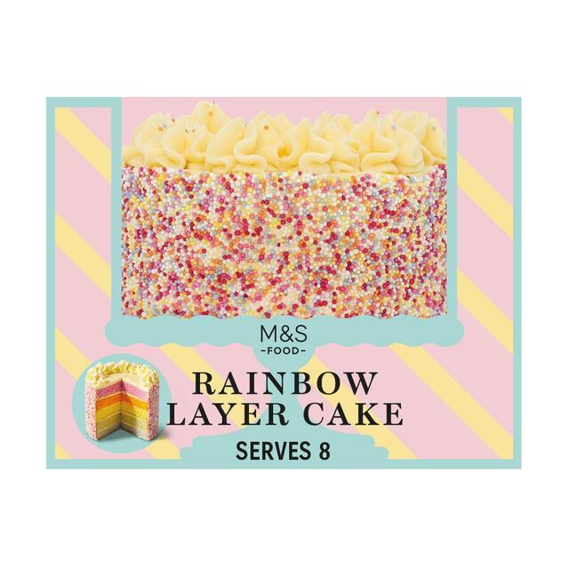 M&S Rainbow Layer Cake