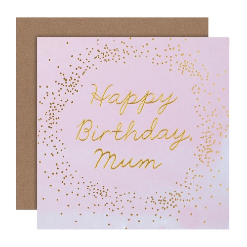 M&S Happy Birthday Mum Pink & Gold Birthday Card
