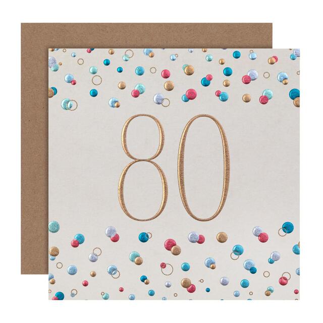 M&S 80th Birthday Card
