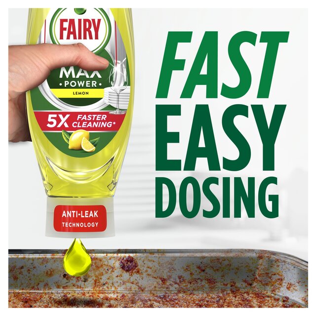 Fairy Max Power Washing Up Liquid Lemon thumbnail 4