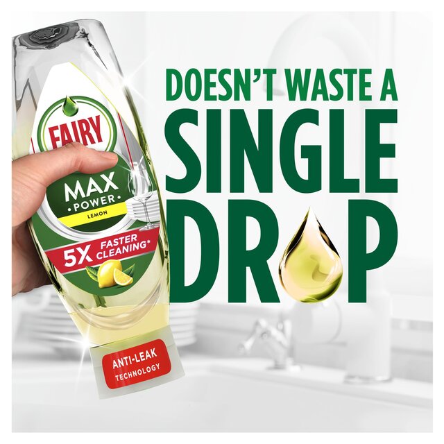 Fairy Max Power Washing Up Liquid Lemon thumbnail 5
