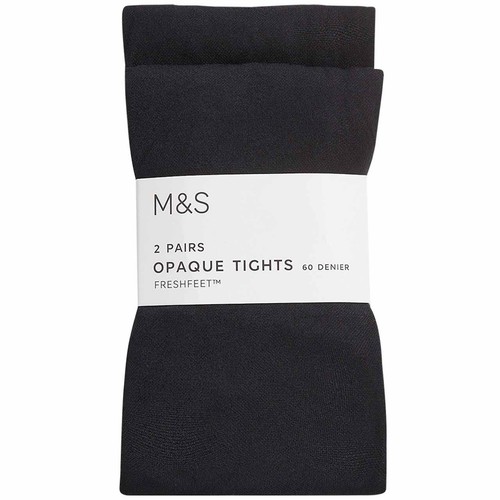 M&S Girls Denier School Tights, 4-5 Years, Black