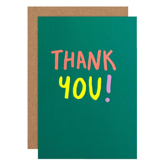M&S Green Fun Thank You Card