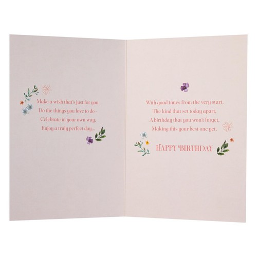 M&S Flower Pattern Birthday Card thumbnail 2