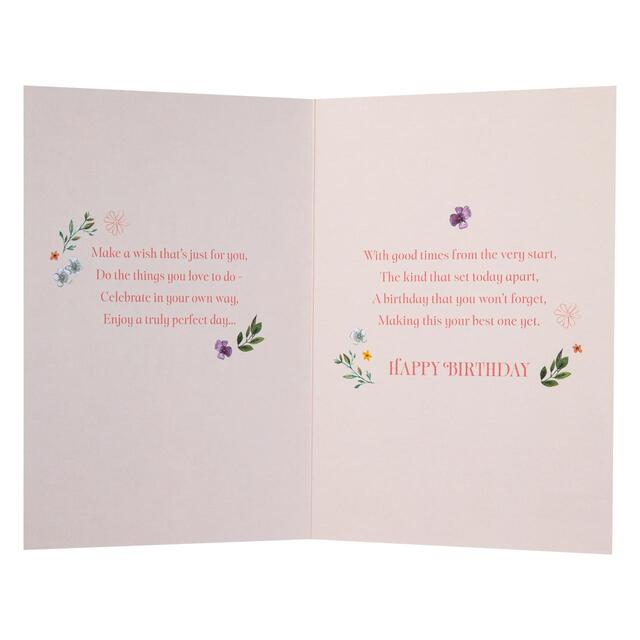 M&S Flower Pattern Birthday Card thumbnail 2