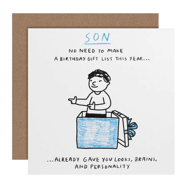 M&S Funny Gift Son Birthday Card