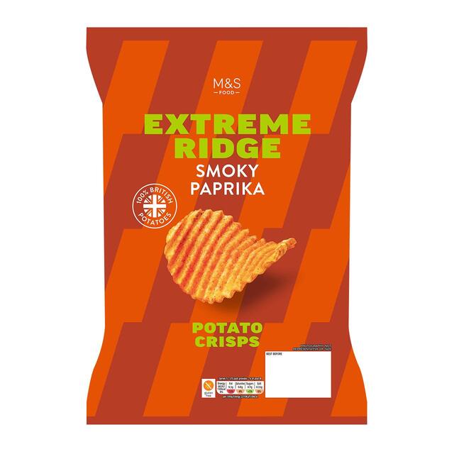 M&S Smoky Paprika Extreme Ridge Cut Crisps thumbnail 2