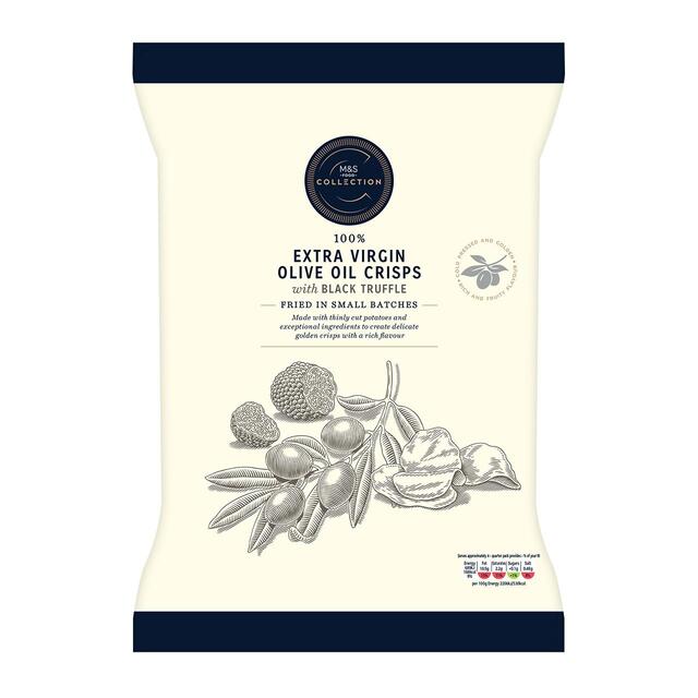 M&S Collection Extra Virgin Olive Oil Crisps With Black Truffle thumbnail 2