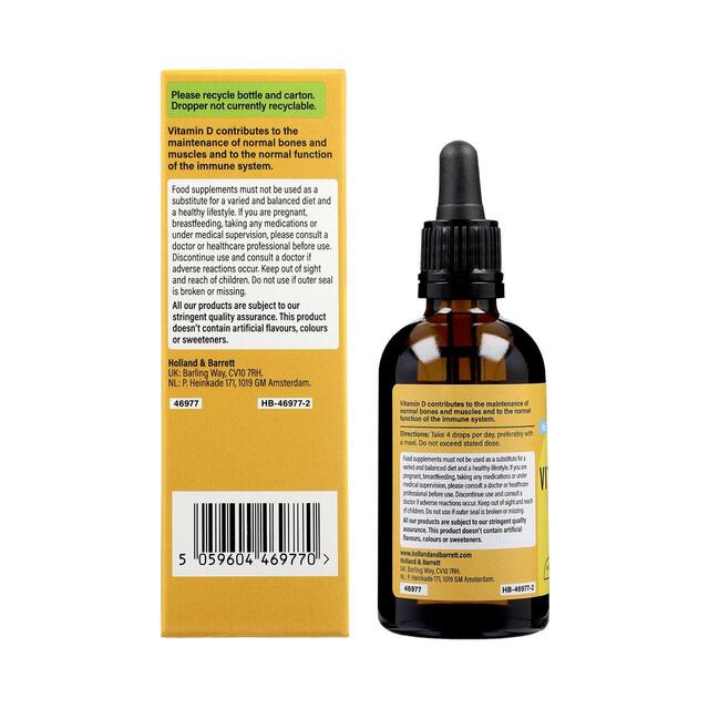 Holland & Barrett Vitamin D 400 I.U. 10ug thumbnail 3