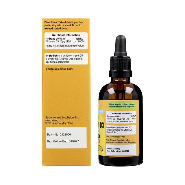 Holland & Barrett Vitamin D 400 I.U. 10ug thumbnail 4