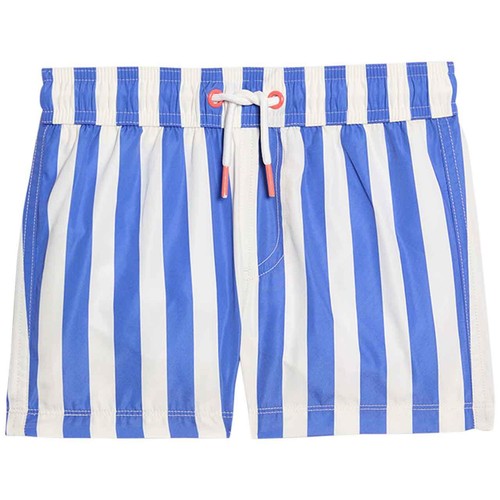 M&S Thick Stripe Swim Shorts, 3-4 Years, Blue