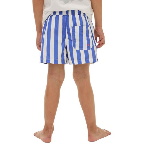 M&S Thick Stripe Swim Shorts, 3-4 Years, Blue thumbnail 4
