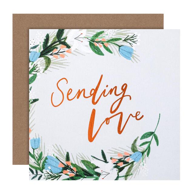 M&S Simple Wreath Sending Love Card