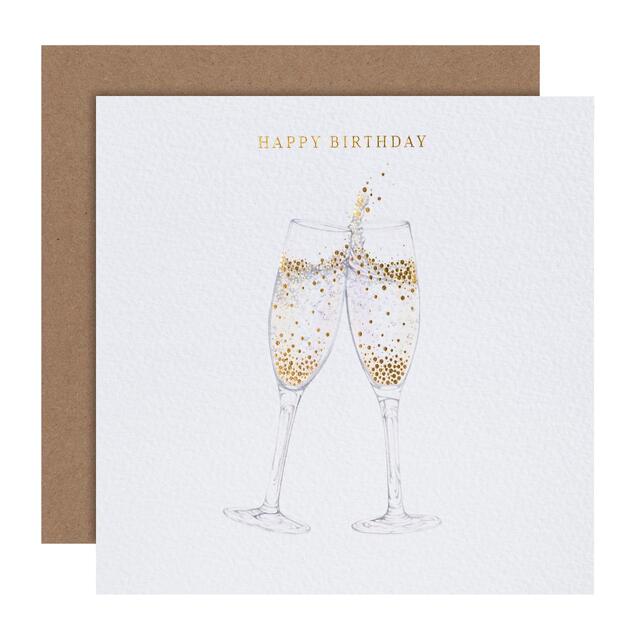 M&S Clink Glasses Birthday Card