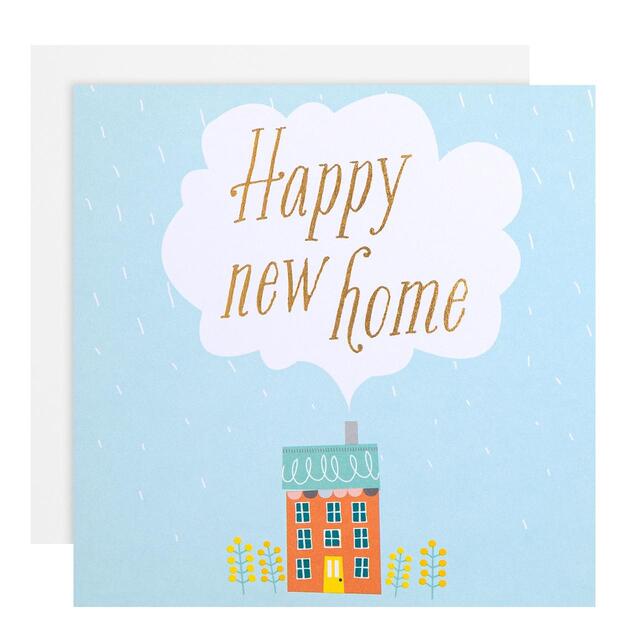 M&S House & Cloud Happy New Home Card