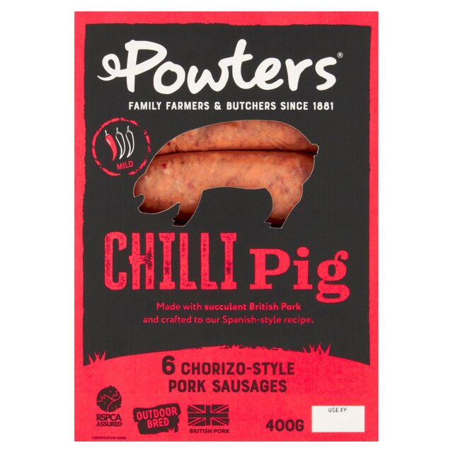 Powters Chilli Pig Sausages