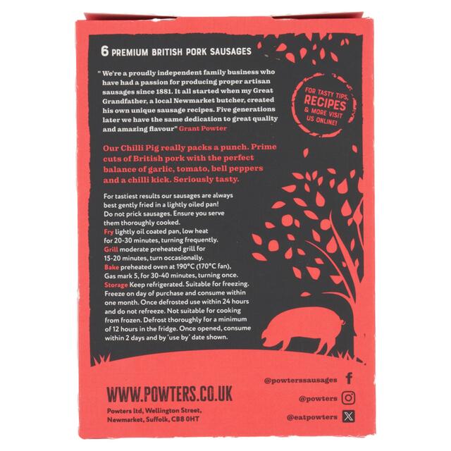 Powters Chilli Pig Sausages thumbnail 2