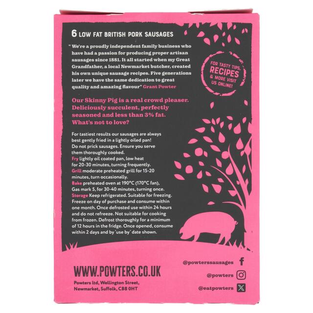 Powters Skinny Pig Low Fat Sausage thumbnail 2