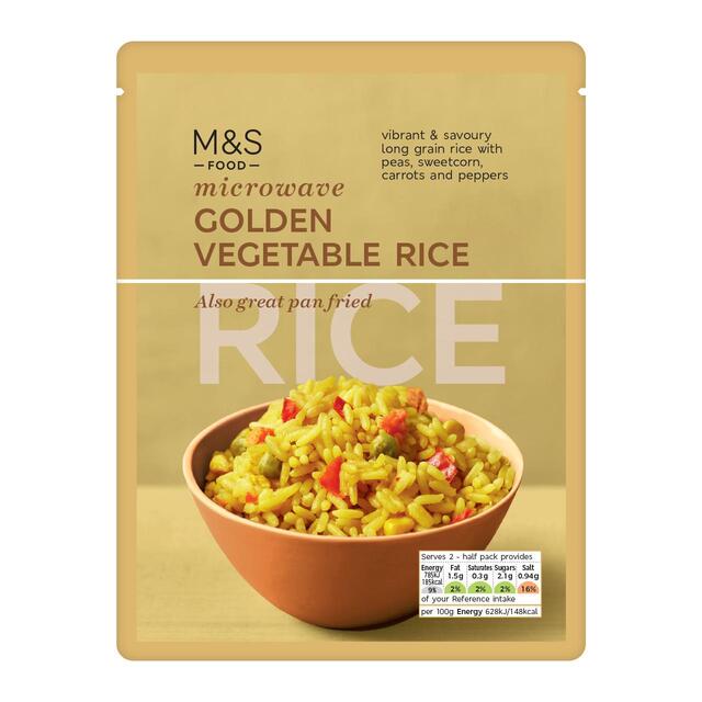 M&S Microwave Golden Vegetable Rice thumbnail 2