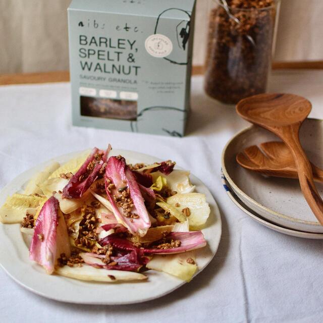 nibs etc. Barley, Spelt and Walnut savoury Granola thumbnail 2