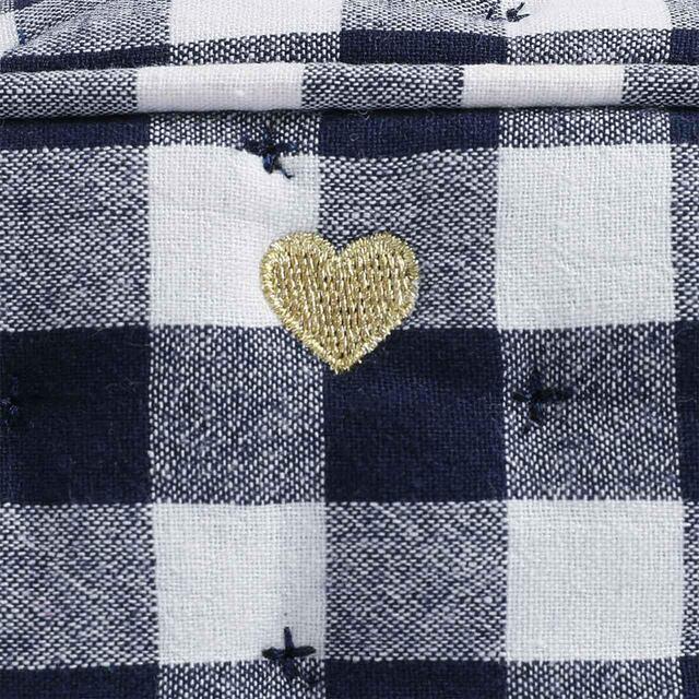 M&S Womens Blue and White Gingham Cosmetic Bag thumbnail 3