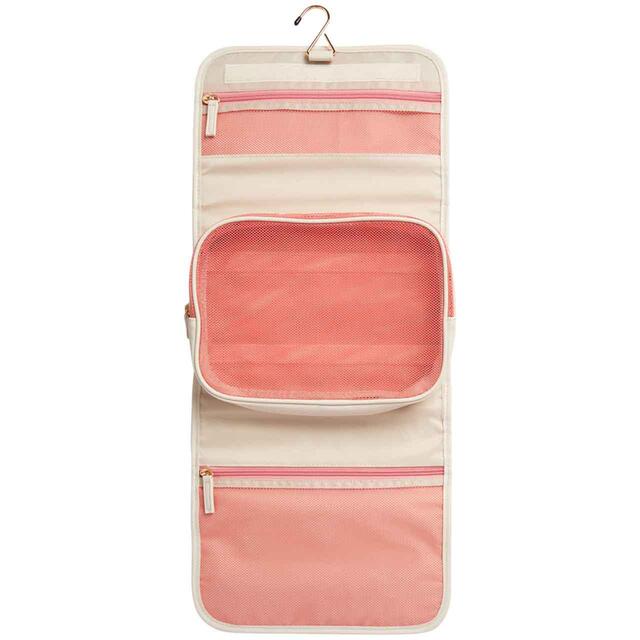 M&S Womens Hanging Wash Bag, Light Cream thumbnail 3