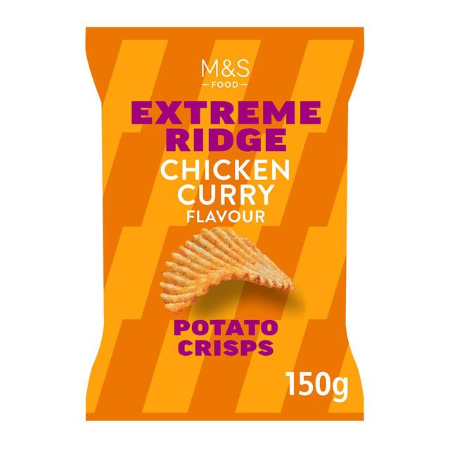 M&S Chicken Curry Extreme Ridge Cut Crisps
