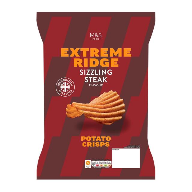 M&S Sizzling Steak Extreme Ridge Cut Crisps thumbnail 2