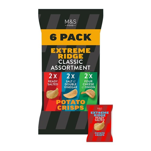 M&S Extreme Ridge Cut Crisps Assortment Multipack