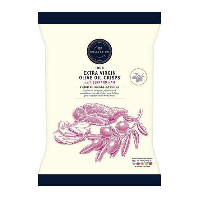M&S Collection Extra Virgin Olive Oil with Serrano Ham Crisps thumbnail 2