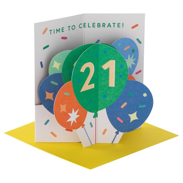 M&S 21st Birthday Balloons Card thumbnail 2