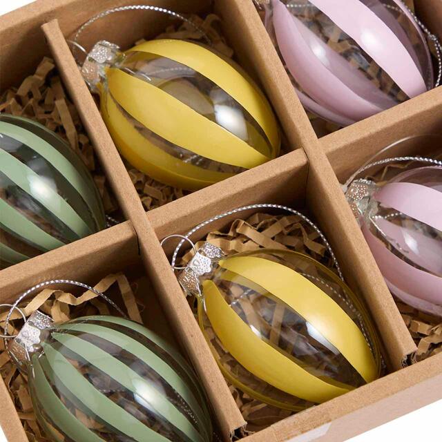 M&S Printed Glass Eggs Easter Decorations thumbnail 3