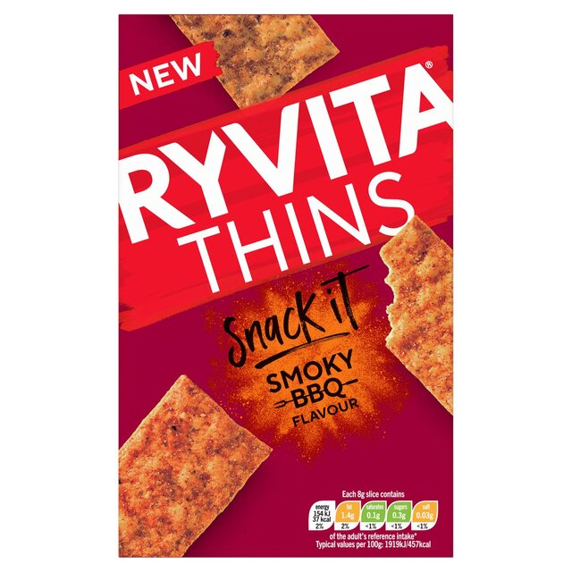 Ryvita Snack It Thins Smoky BBQ Flatbread Snacks
