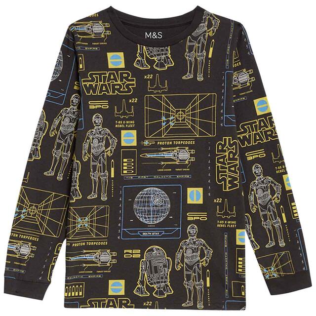 M&S Boys Star Wars Pyjamas, 10-11 Years, Carbon thumbnail 2