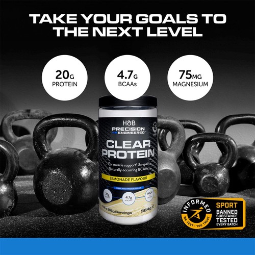 H&B Precision Engineered Clear Whey Protein Lemonade Flavour thumbnail 2