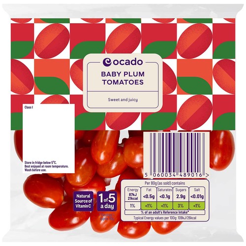 Ocado Baby Plum Tomatoes thumbnail 2
