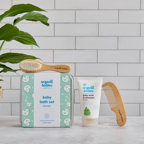 Green People Organic Babies Bath Set, Lavender thumbnail 2