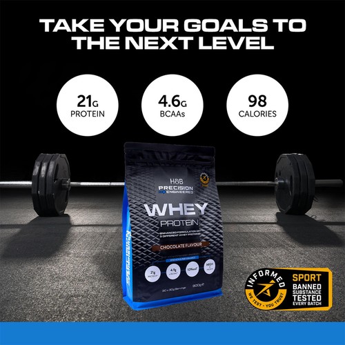 H&B Precision Engineered Whey Protein Powder Chocolate thumbnail 2