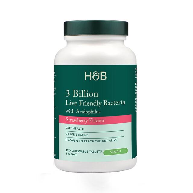 Holland & Barrett Chewable Friendly Bacteria Strawberry 3 Billion
